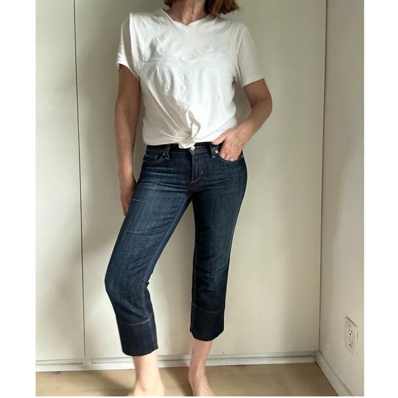 Vintage Style Y2K Joe's Denim Dark Wash Capri Low Rise Size 27 Socialite Kicker - Picture 1 of 11